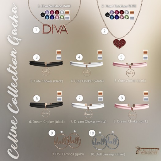 MICHAN - Celine Gacha - #2 Heart Necklace RARE