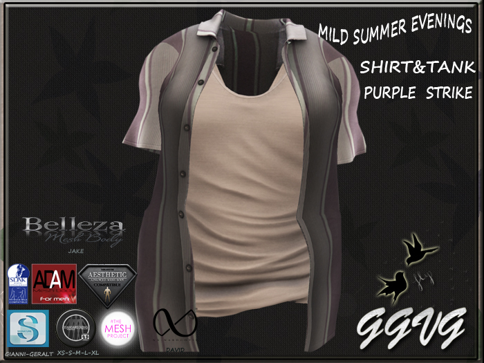 SHIRT&TANK MILD SUMMER EVENING PURPLE STRIKE