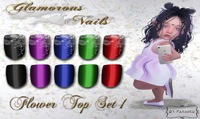 {QTP} Glamorous Nails Applier - Flower Tip Set 1 - FATPACK
