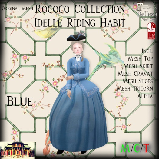 ~CdE~ Rococo Idelle BLUE Riding Habit