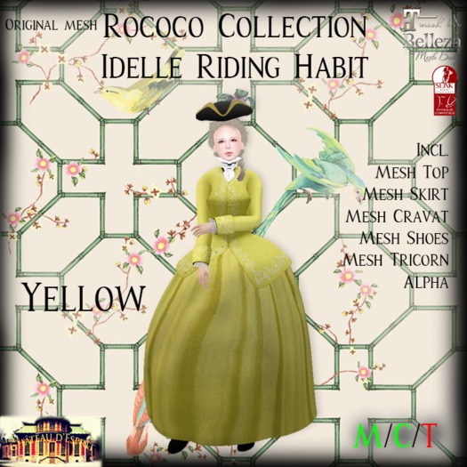 ~CdE~Rococo Idelle YELLOW Riding Habit