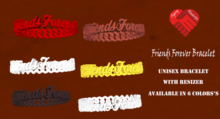 Spry  Hearts : Friends Forever Unisex Bracelet With Resizer