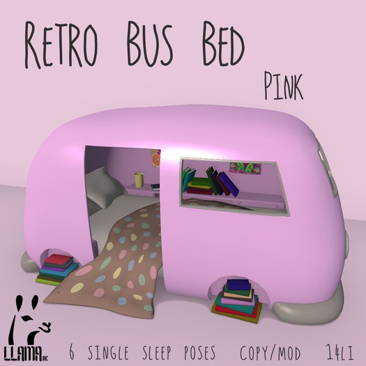 Llama Inc - Retro Bus Bed - Pink