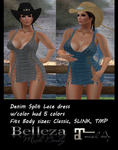 Denim Split Dress 2 (boxed)