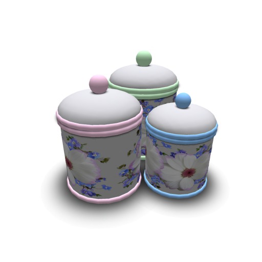 SSD Mesh - Decorative floral jars