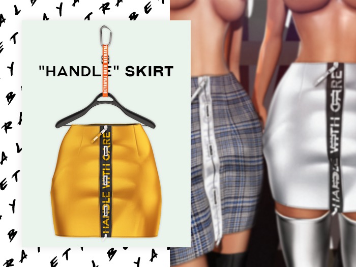 -BTRYL- "HANDLE" Skirt YELLOW