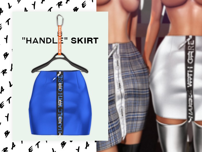 -BTRYL- "HANDLE" Skirt BLUE