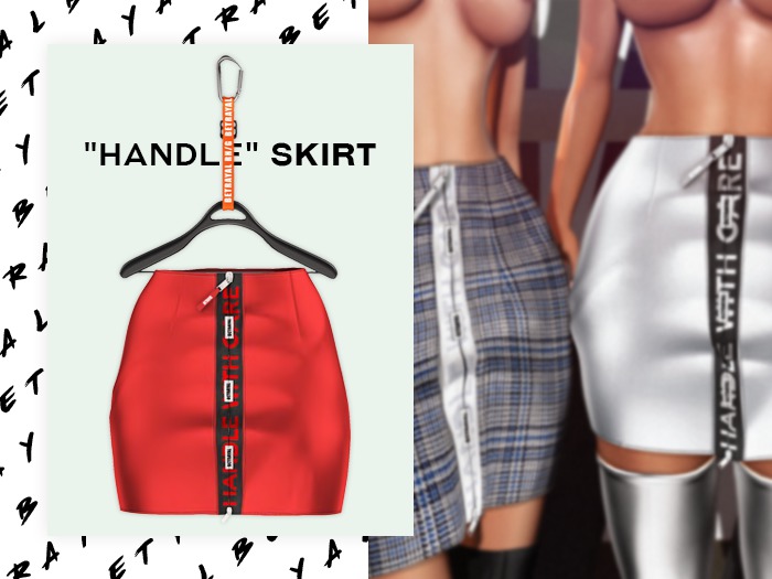 -BTRYL- "HANDLE" Skirt RED