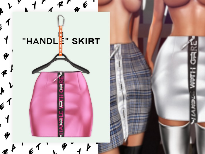 -BTRYL- "HANDLE" Skirt PINK