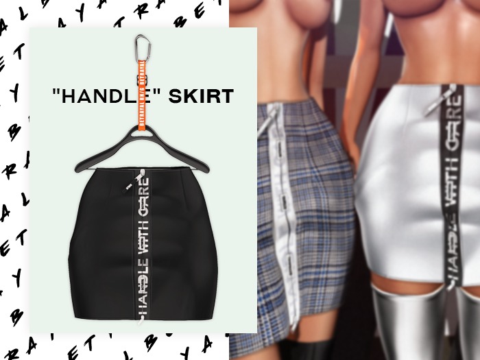 -BTRYL- "HANDLE" Skirt BLACK