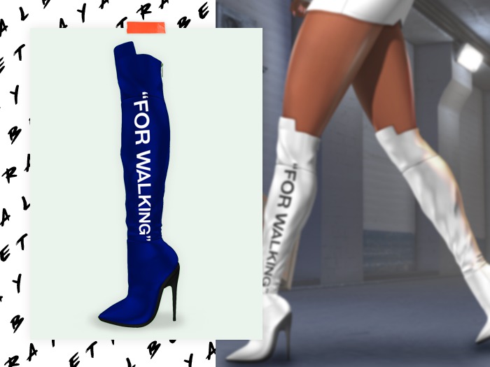 -BTRYL- "FOR WALKING" Blue Boots