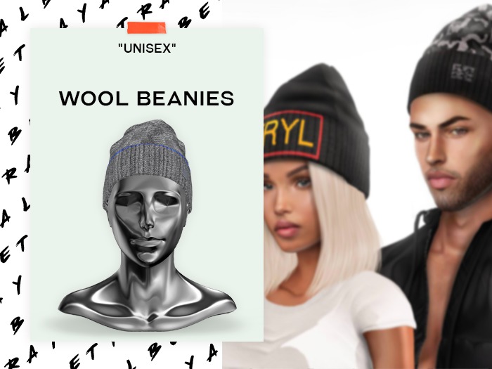 -BTRYL- COOL GREY Wool Beanie [Unisex & Resize]