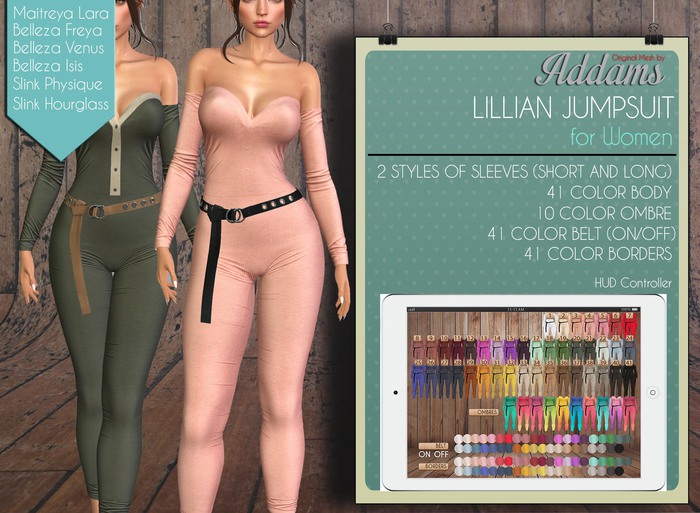 Addams "Lillian" Jumpsuit wuth Belt #FATPACK
