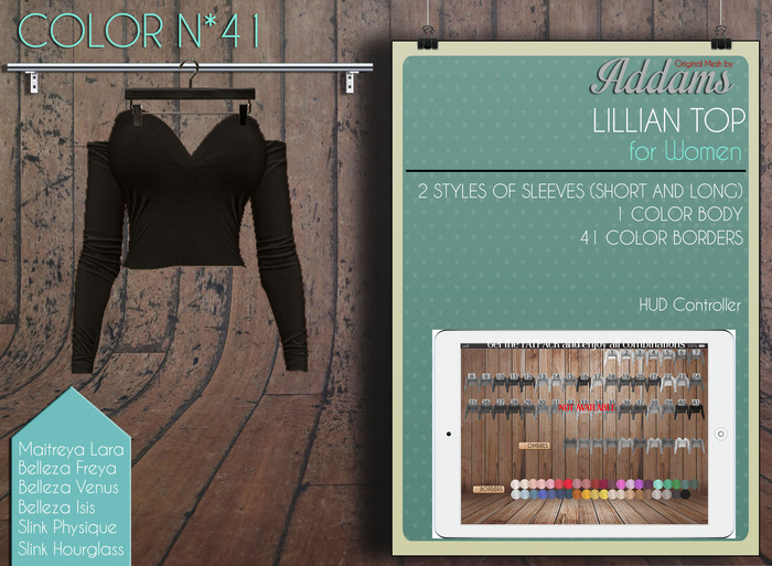 Addams "Lillian" Mesh Top #41