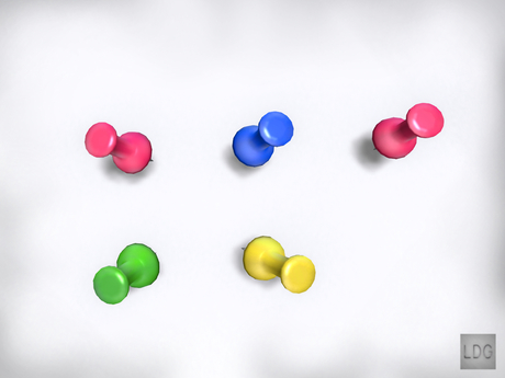 Second Life Marketplace - LDG-FULL PERM 721 Push Pin / 4 textures ...