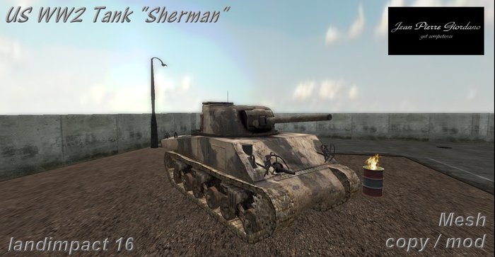 US WW2 Tank "Sherman" mesh 