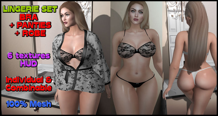 Sonia Lingerie + Robe (Sexy FAT PACK) - BTD!