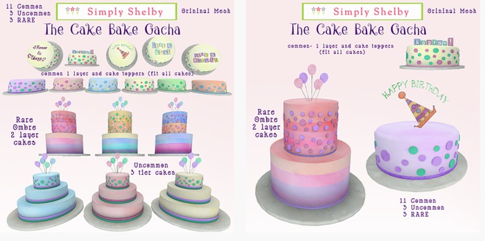 Ombre Cake - pinks RARE