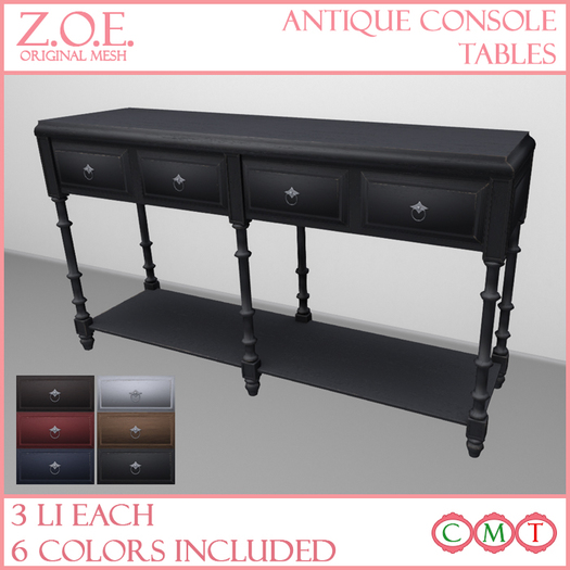 Z.O.E. Antique Console Tables