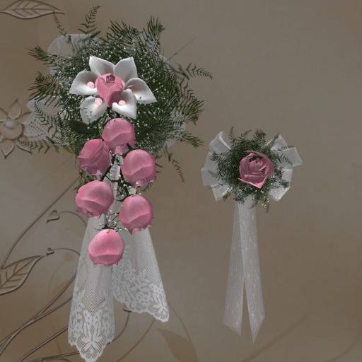 Box Bridal Flower pink+Bot.+Ani