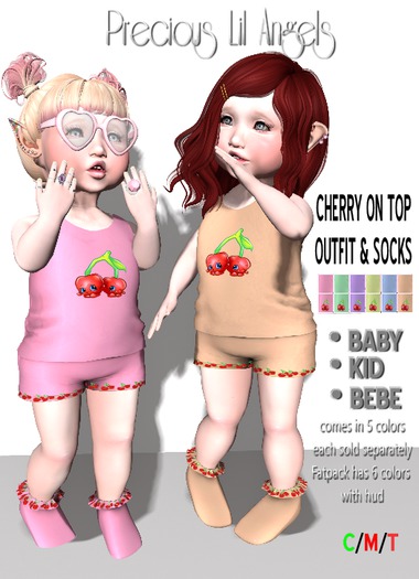 PLA - Cherry On Top Outfit & Socks ( Pink )