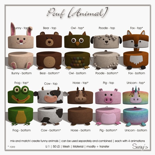 Sway's Pouf [Animal] Owl - bottom (Box)