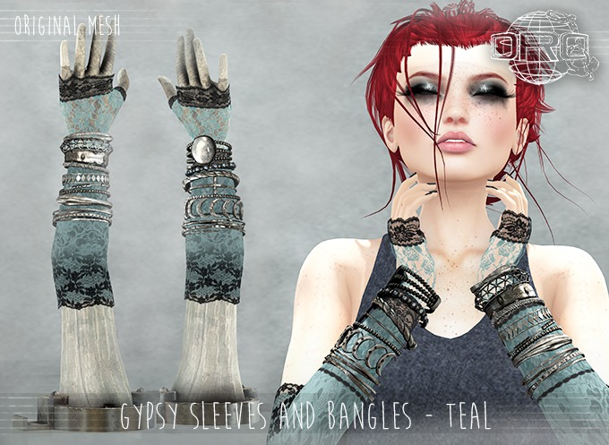 -DRD- Gypsy Sleeves and Bangles - Teal