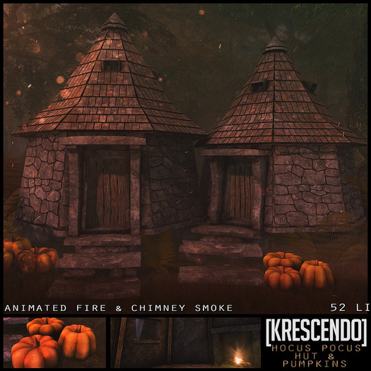 [Kres] Hocus Pocus Hut And Pumpkins