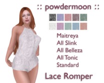 powdermoon - Lace Romper With HUD - Maitreya, Slink, Belleza, Tonic, Standard