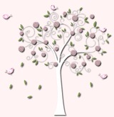 Wall Decor - Fresh Mint Tree