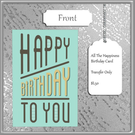 ~FS~ All The Happiness Birthday Card