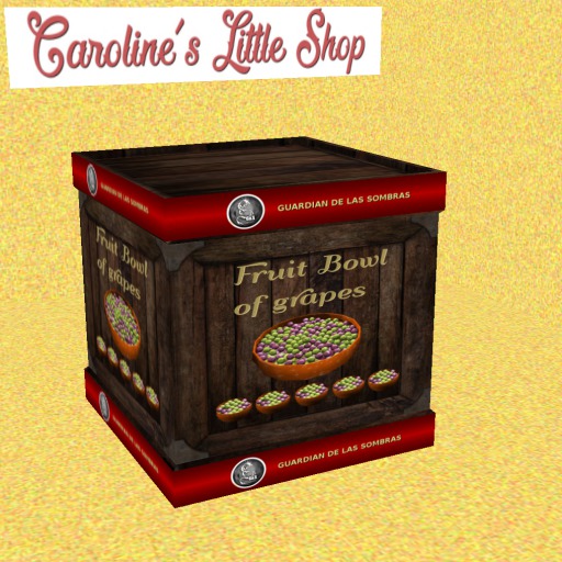 G&S Crate Fruit Bowl of Grapes, Storage & Vendor Crate
