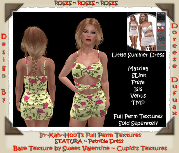 CUTE SUMMER PATRICIA DRESS - ROSES PINK YELLOW