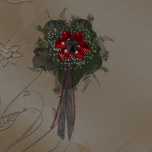 Box bridesmaisd flowers goth