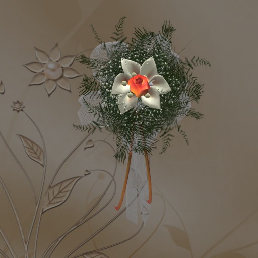 Box bridesmaid flowers orange