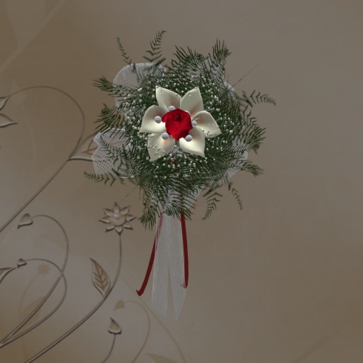 Box bridesmaid flowers red