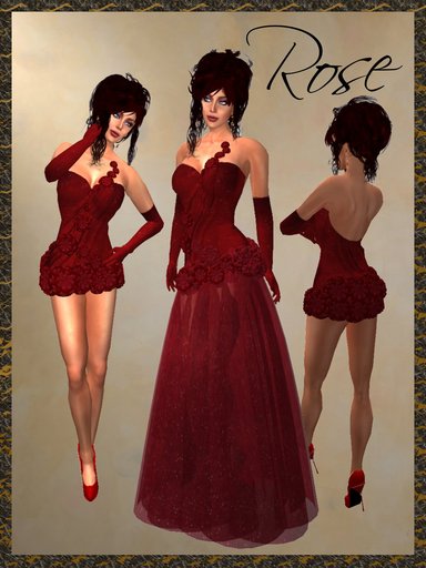 *Goddess* Red Rose Gown