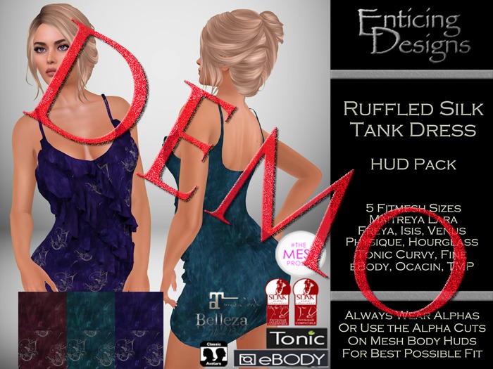 *ED DEMO Ruffled Front Tank Dress - Asian Silks