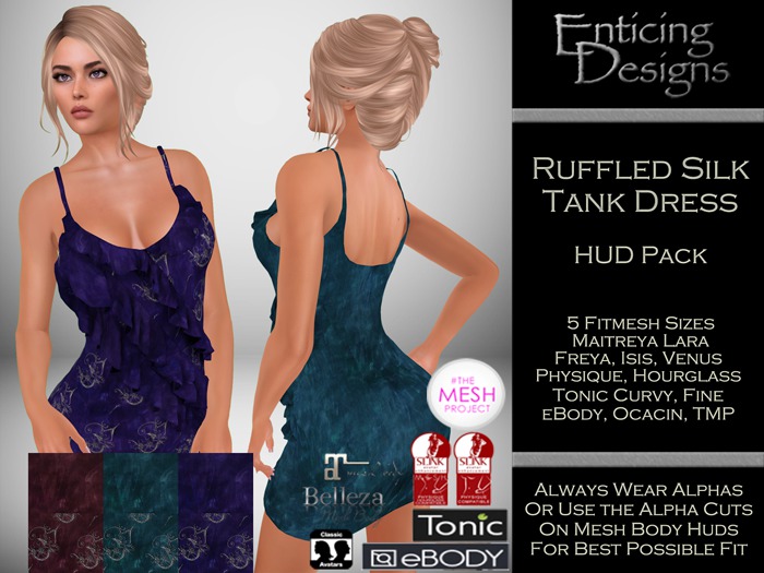 *ED HUD Ruffled Tank Asian Silk