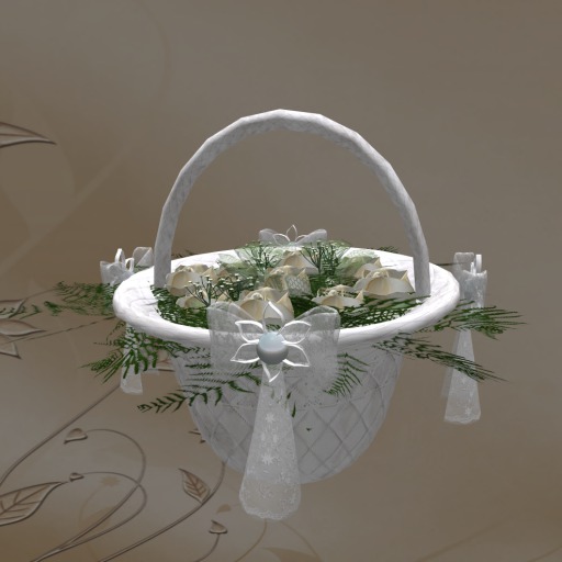 Flower basket white