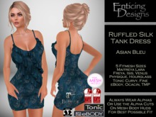 *ED Ruffled Tank Asian Silk Bleu
