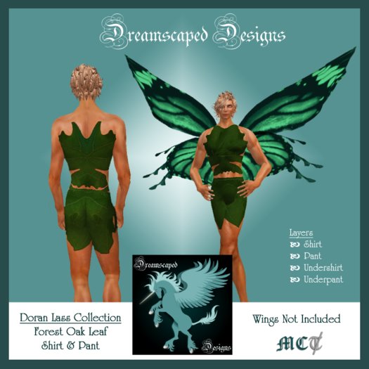*D*D* Doran Lass - Forest Oak Leaf Top & Pant (M)