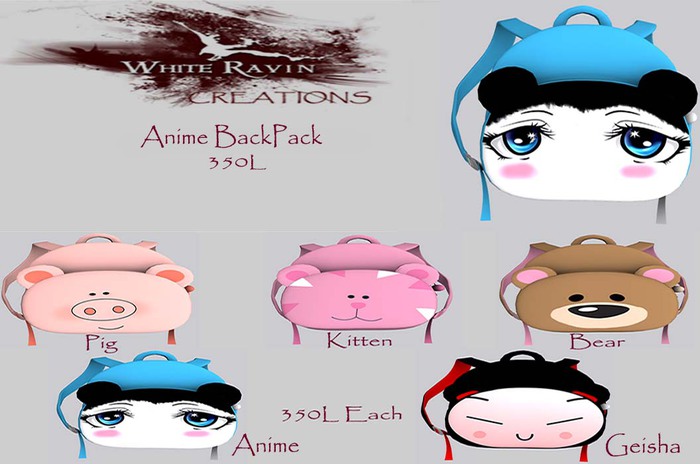 White Ravin Creations - Anime BackPack boxed