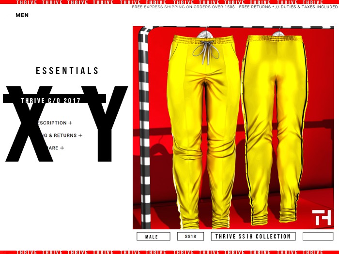 T-XY:. Essential Track Pants - YLLW