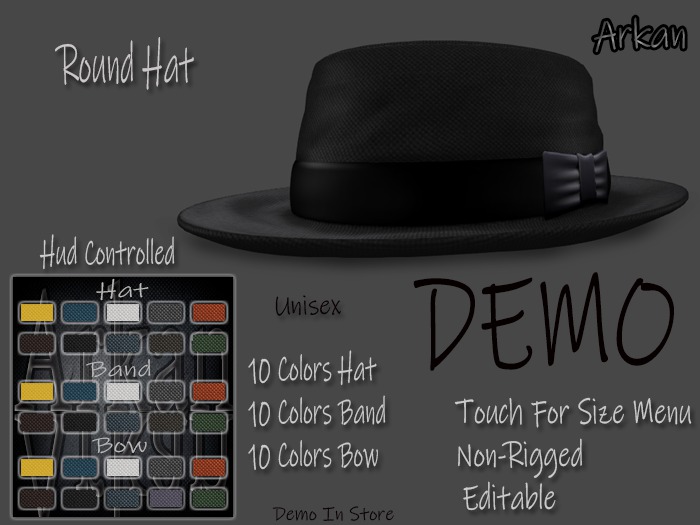 .::Arkan::. Round Hat Size Non-Rigged DEMO