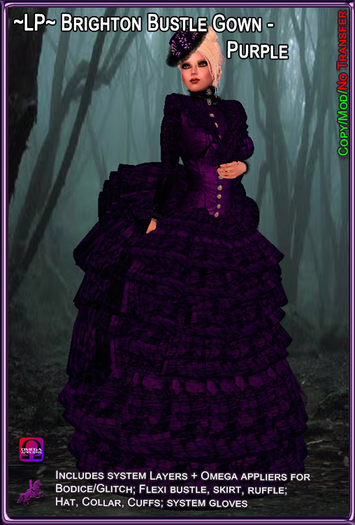 ~LP~ Brighton Bustle Gown Omega (Boxed) PURPLE