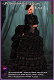 ~LP~ Brighton Bustle Gown Omega (Boxed) BLACK