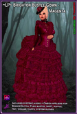 ~LP~ Brighton Bustle Gown Omega (Boxed) MAGENTA
