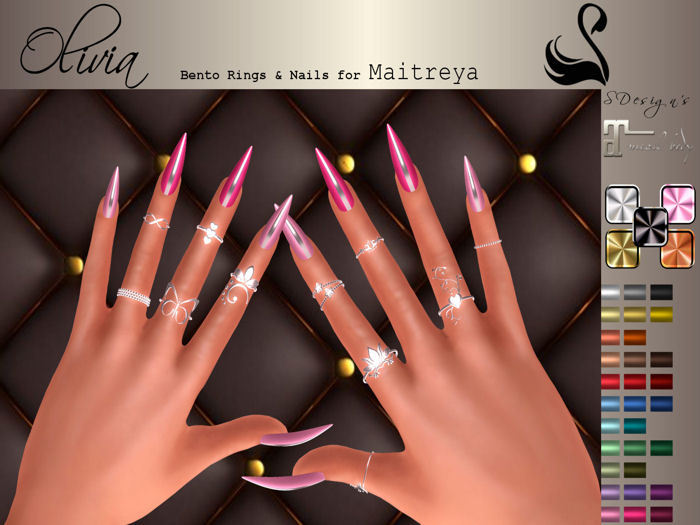 SDesign's <<Olivia>> Bento Rings&Nails for  Maitreya