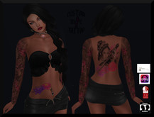 F17 pink and blue Custom M&C tattooPIC